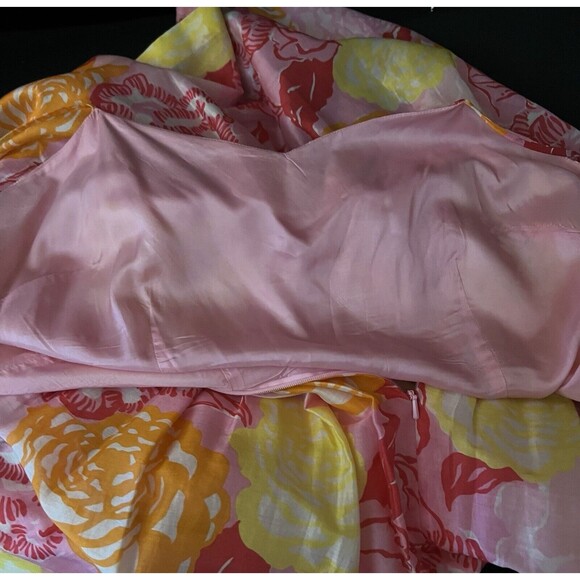 Lilly Pulitzer Winners Circle Pink Floral White Label Sleeveless Sundress Sz 8 - Picture 6 of 11